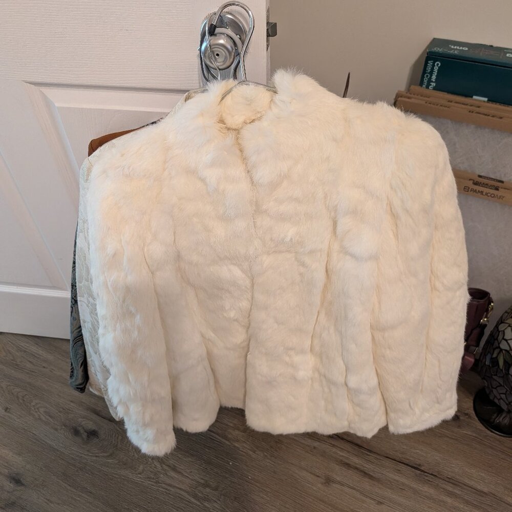 Rabbit fur coat